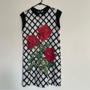 Rinacimento mini dress, size 6 , floral roses.